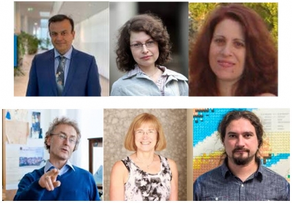 Wykładowcy Szkoły Zimowej RadFarm 2021, w kolejności: Amirreza Jalilian (MAEA, Wiedeń), Barbara Klajnert-Maculewicz (Uniwersytet Łódzki), Penelope Bouzioti (Demokritos, Ateny), Roger Alberto (Uniwersytet w Zurichu), Silvia Jurisson (Uniwersytet Missouri) i Valery Radchenko (TRIUMF, Vancouver) 